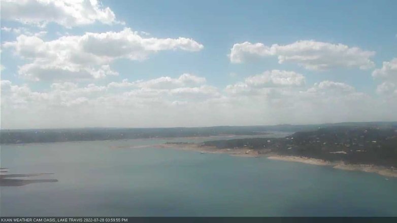 Lake Travis webcam, July 28, 2022 4:00 PM CT