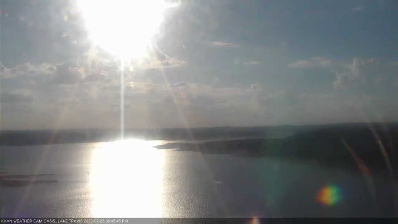 Lake Travis webcam, July 28, 2022 6:45 PM CT