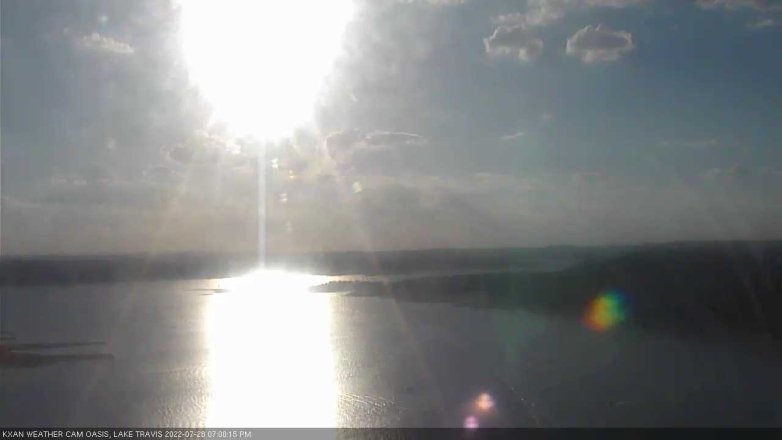 Lake Travis webcam, July 28, 2022 7:00 PM CT
