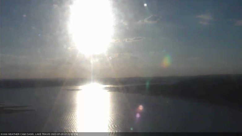 Lake Travis webcam, July 28, 2022 7:25 PM CT