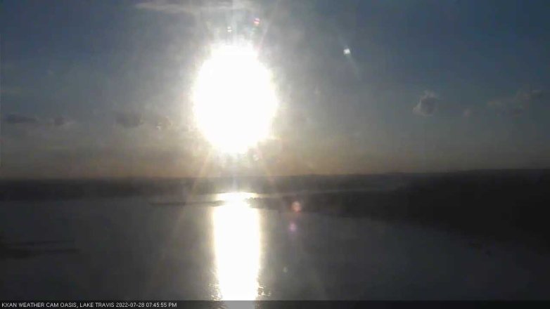 Lake Travis webcam, July 28, 2022 7:45 PM CT