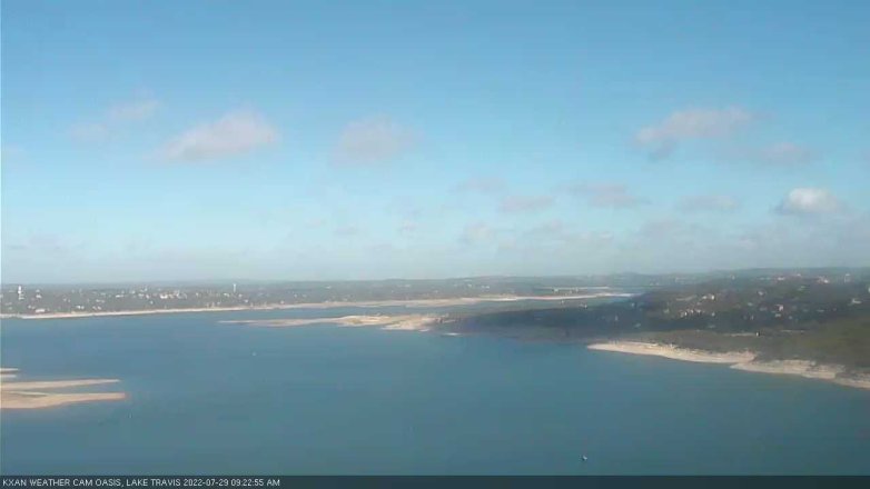 Lake Travis webcam, July 29, 2022 9:25 AM CT