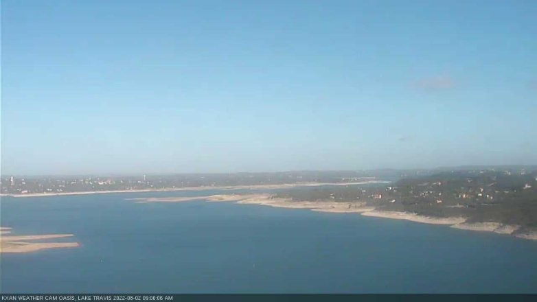 Lake Travis webcam, August 2, 2022 9:00 AM CT