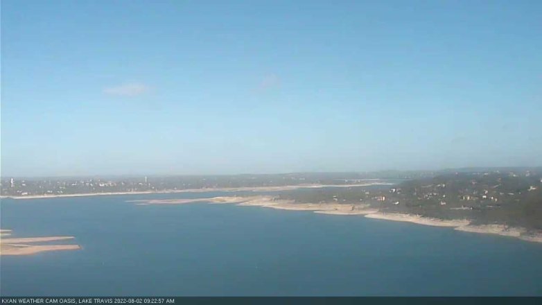 Lake Travis webcam, August 2, 2022 9:25 AM CT