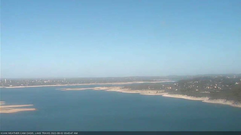 Lake Travis webcam, August 2, 2022 9:45 AM CT