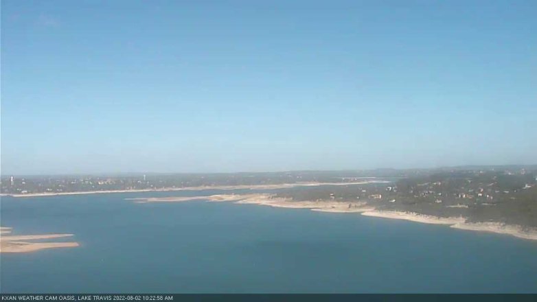Lake Travis webcam, August 2, 2022 10:25 AM CT