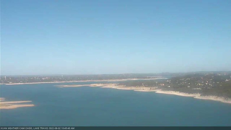 Lake Travis webcam, August 2, 2022 10:45 AM CT