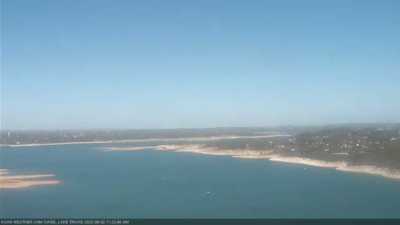 Lake Travis webcam, August 2, 2022 11:25 AM CT