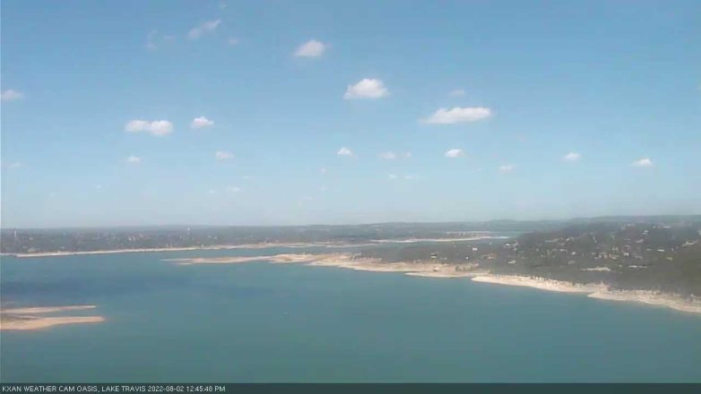 Lake Travis webcam, August 2, 2022 12:45 PM CT