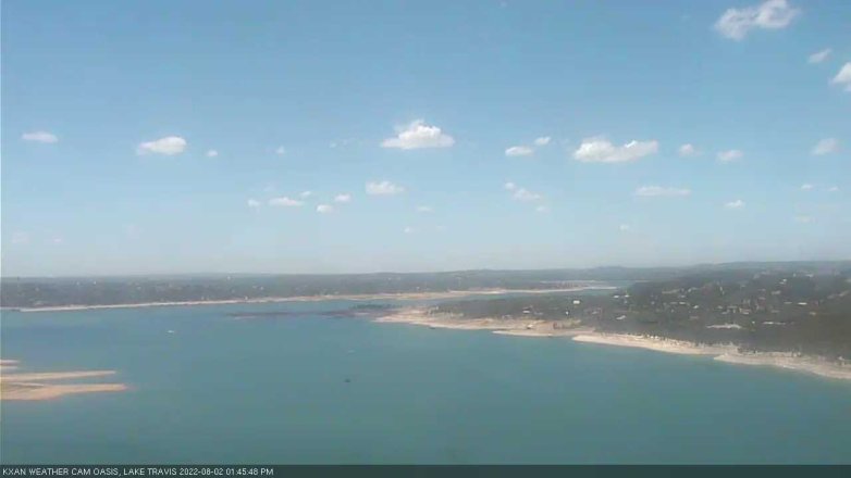 Lake Travis webcam, August 2, 2022 1:45 PM CT