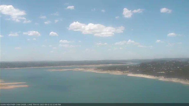 Lake Travis webcam, August 2, 2022 2:25 PM CT
