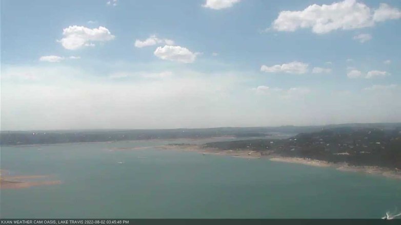 Lake Travis webcam, August 2, 2022 3:45 PM CT