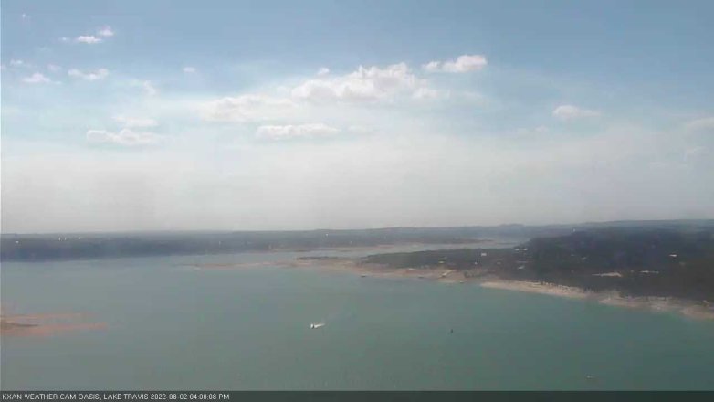 Lake Travis webcam, August 2, 2022 4:00 PM CT
