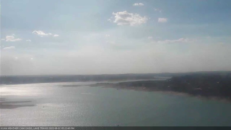 Lake Travis webcam, August 2, 2022 5:25 PM CT