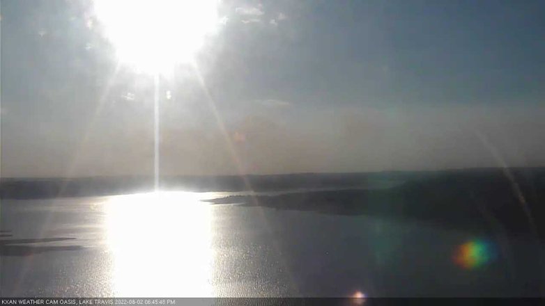 Lake Travis webcam, August 2, 2022 6:45 PM CT