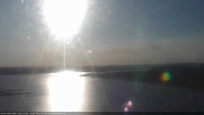 Lake Travis webcam, August 2, 2022 7:00 PM CT