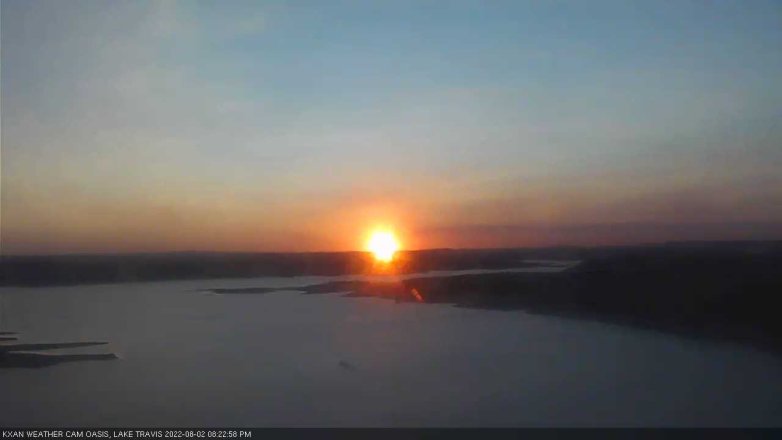 Lake Travis webcam, August 2, 2022 8:25 PM CT