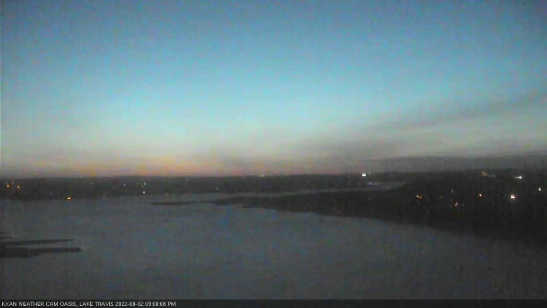 Lake Travis webcam, August 2, 2022 9:00 PM CT