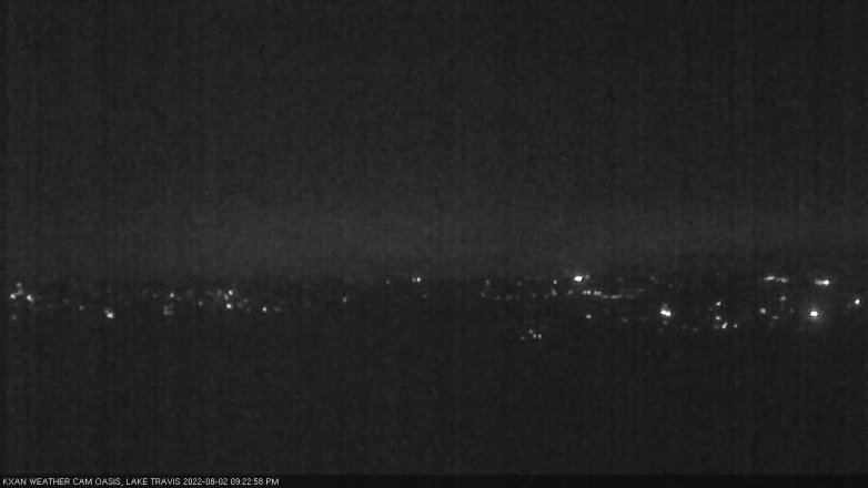 Lake Travis webcam, August 2, 2022 9:25 PM CT