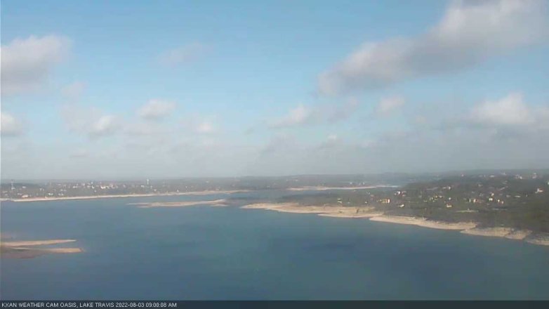 Lake Travis webcam, August 3, 2022 9:00 AM CT