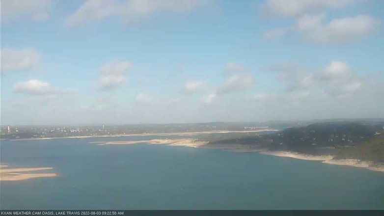 Lake Travis webcam, August 3, 2022 9:25 AM CT
