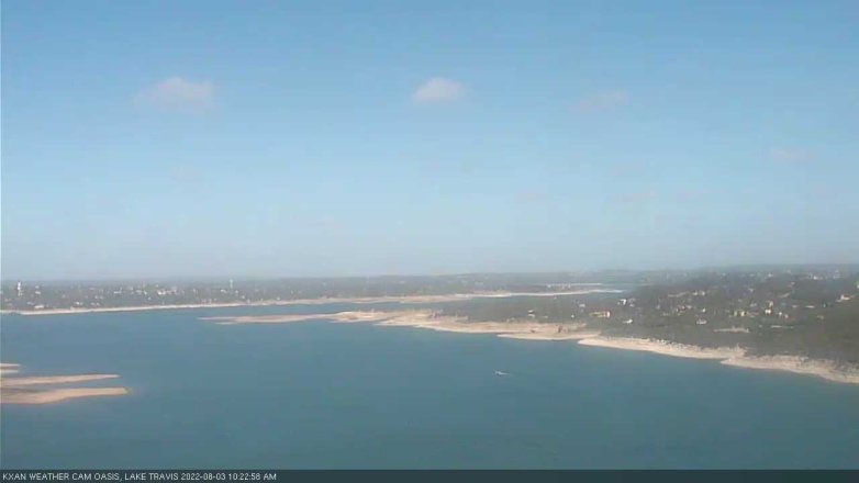 Lake Travis webcam, August 3, 2022 10:25 AM CT