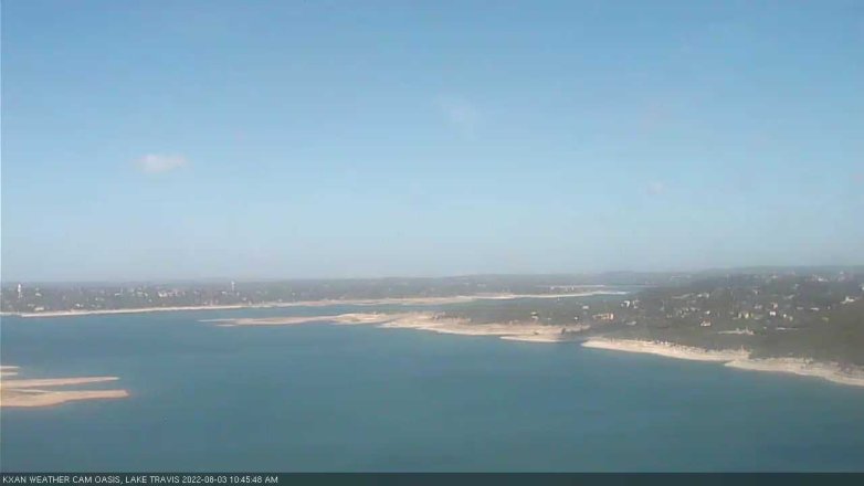 Lake Travis webcam, August 3, 2022 10:45 AM CT
