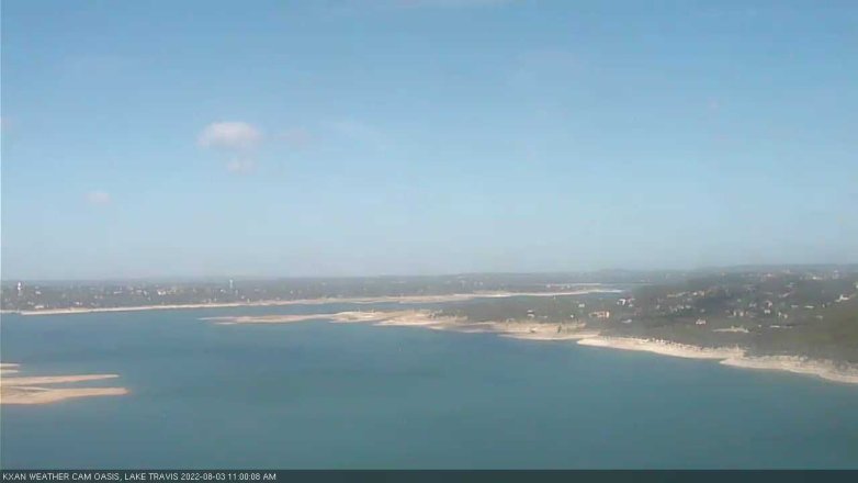 Lake Travis webcam, August 3, 2022 11:00 AM CT