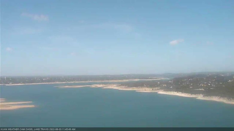 Lake Travis webcam, August 3, 2022 11:45 AM CT