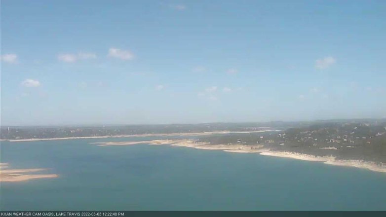 Lake Travis webcam, August 3, 2022 12:25 PM CT