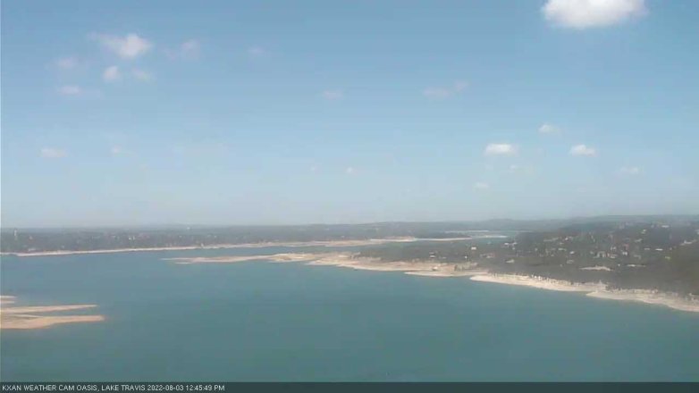 Lake Travis webcam, August 3, 2022 12:45 PM CT