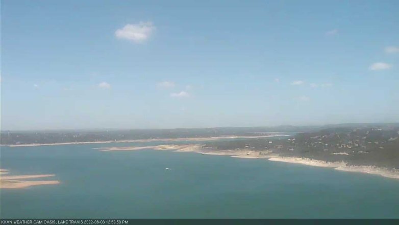 Lake Travis webcam, August 3, 2022 1:00 PM CT