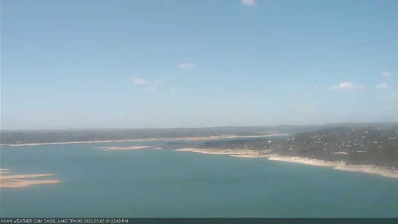 Lake Travis webcam, August 3, 2022 1:25 PM CT