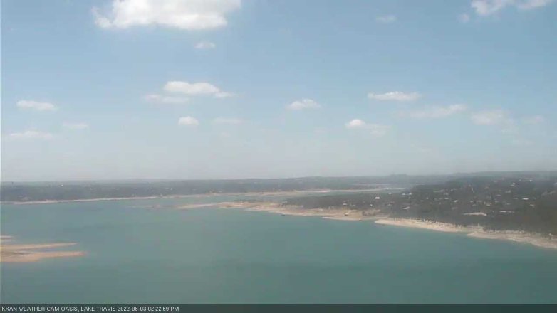 Lake Travis webcam, August 3, 2022 2:25 PM CT