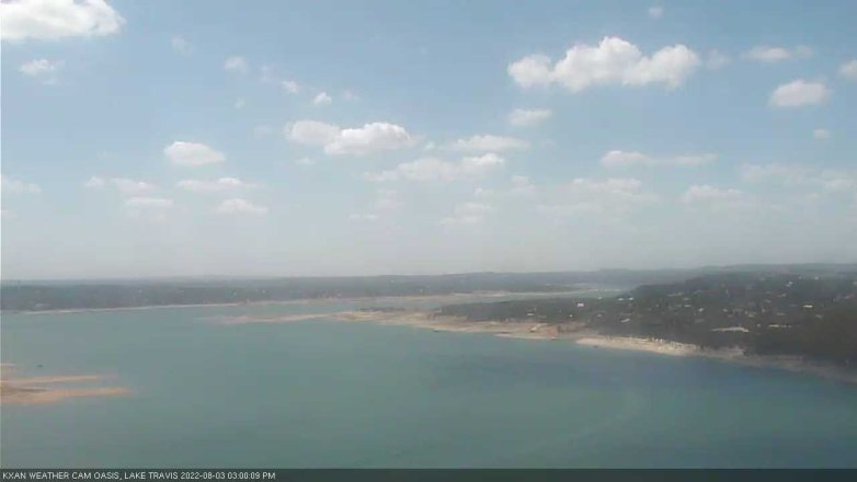 Lake Travis webcam, August 3, 2022 3:00 PM CT