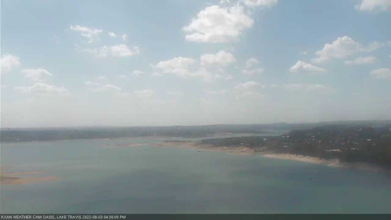Lake Travis webcam, August 3, 2022 4:00 PM CT