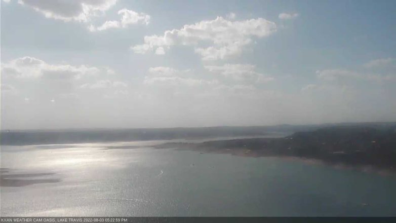Lake Travis webcam, August 3, 2022 5:25 PM CT