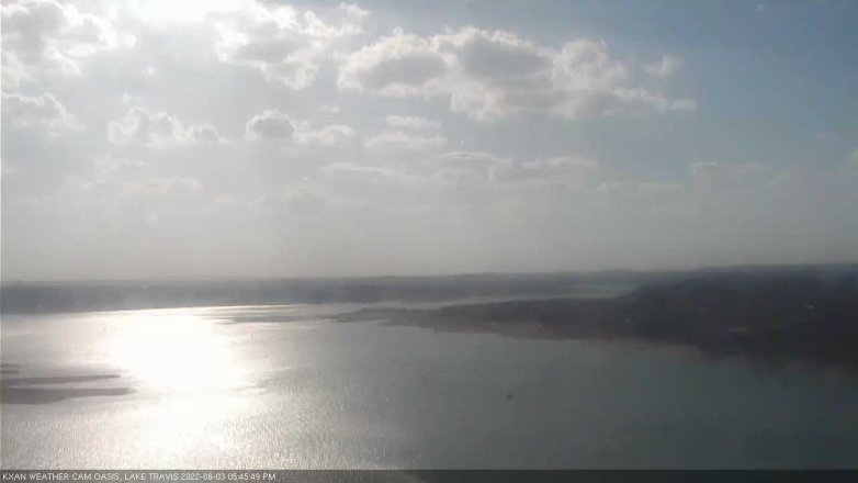 Lake Travis webcam, August 3, 2022 5:45 PM CT