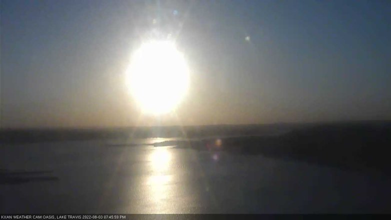 Lake Travis webcam, August 3, 2022 7:45 PM CT