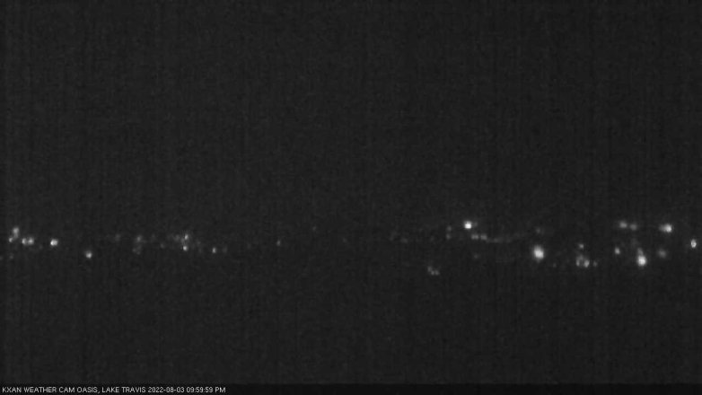 Lake Travis webcam, August 3, 2022 10:00 PM CT