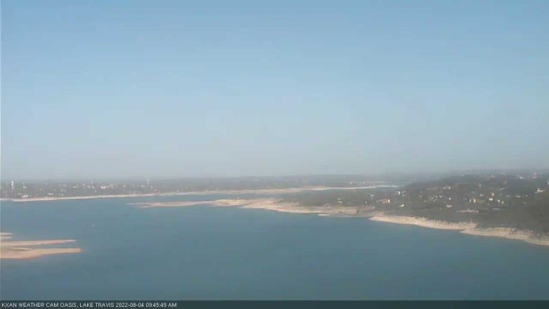 Lake Travis webcam, August 4, 2022 9:45 AM CT