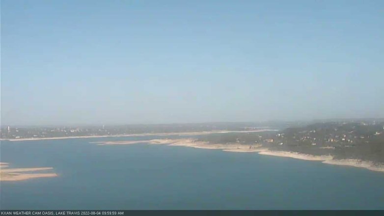 Lake Travis webcam, August 4, 2022 10:00 AM CT