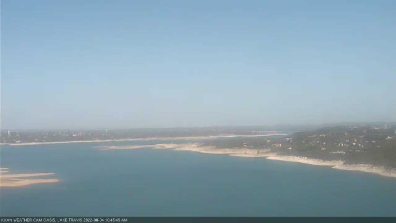 Lake Travis webcam, August 4, 2022 10:45 AM CT