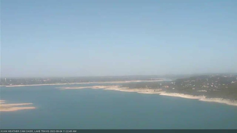 Lake Travis webcam, August 4, 2022 11:25 AM CT