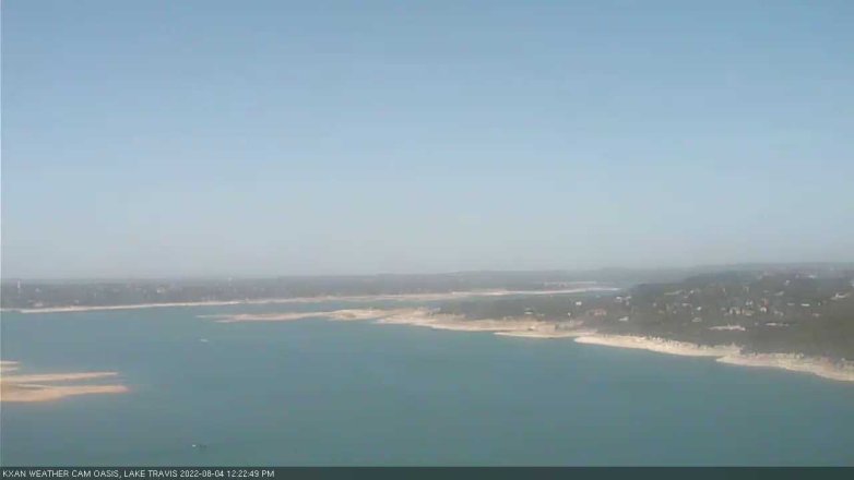 Lake Travis webcam, August 4, 2022 12:25 PM CT