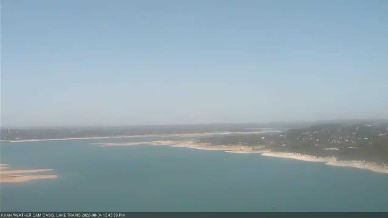 Lake Travis webcam, August 4, 2022 12:45 PM CT