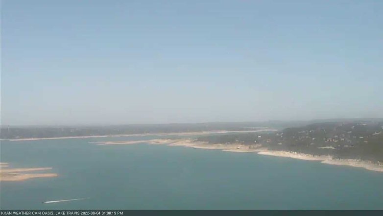 Lake Travis webcam, August 4, 2022 1:00 PM CT