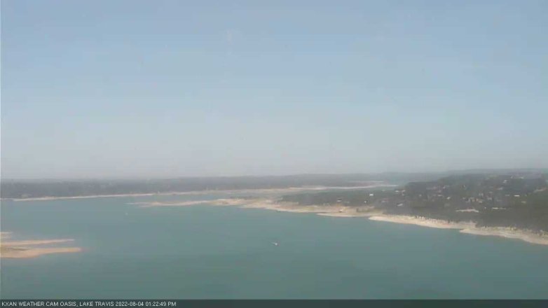 Lake Travis webcam, August 4, 2022 1:25 PM CT