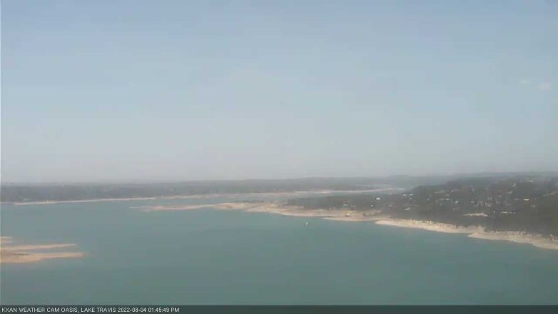 Lake Travis webcam, August 4, 2022 1:45 PM CT