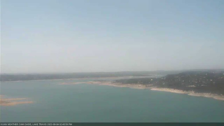 Lake Travis webcam, August 4, 2022 2:45 PM CT